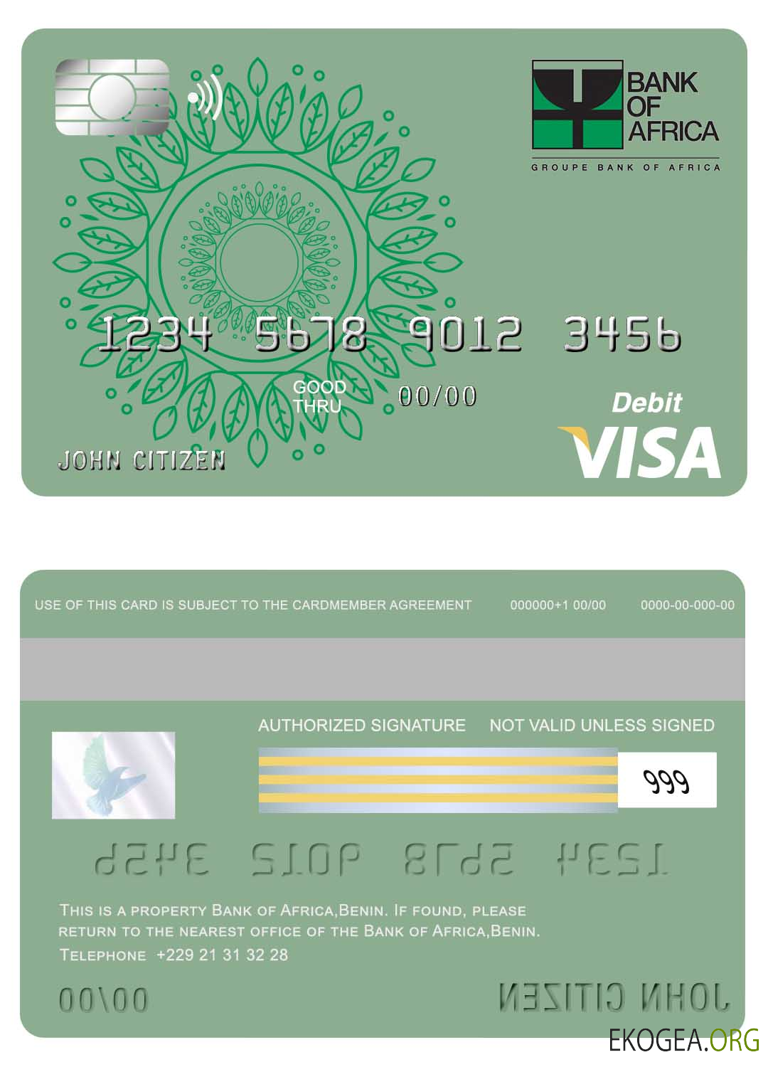 Carte visa Bénin Bank of Africa